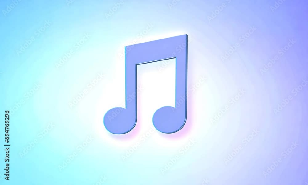 A simple style music note. 4K Video A simple style music note. 4K Video