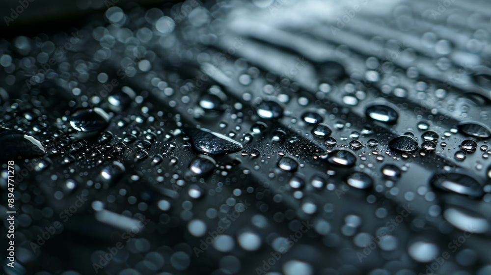 Close-up of water droplets condensing on cool metal surface of exhaust vent in humid environment Close-up of water droplets condensing on cool metal surface of exhaust vent in humid environment