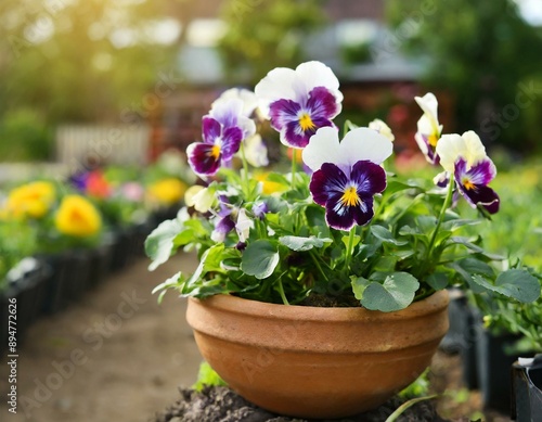 Wallpaper Mural Bratki w doniczce Torontodigital.ca