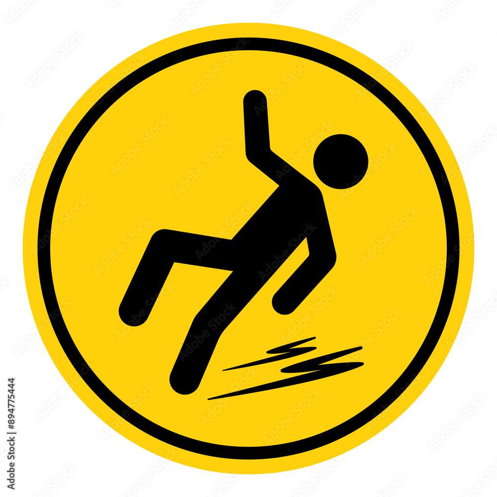 Slippery Symbol Sign,Vector Illustration, Isolate On White Background Label. EPS10 Slippery Symbol Sign,Vector Illustration, Isolate On White Background Label. EPS10