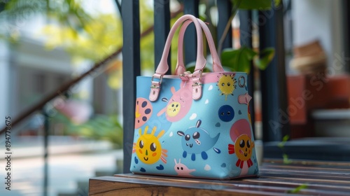 Wallpaper Mural Colorful Cartoon Character Handbag Torontodigital.ca