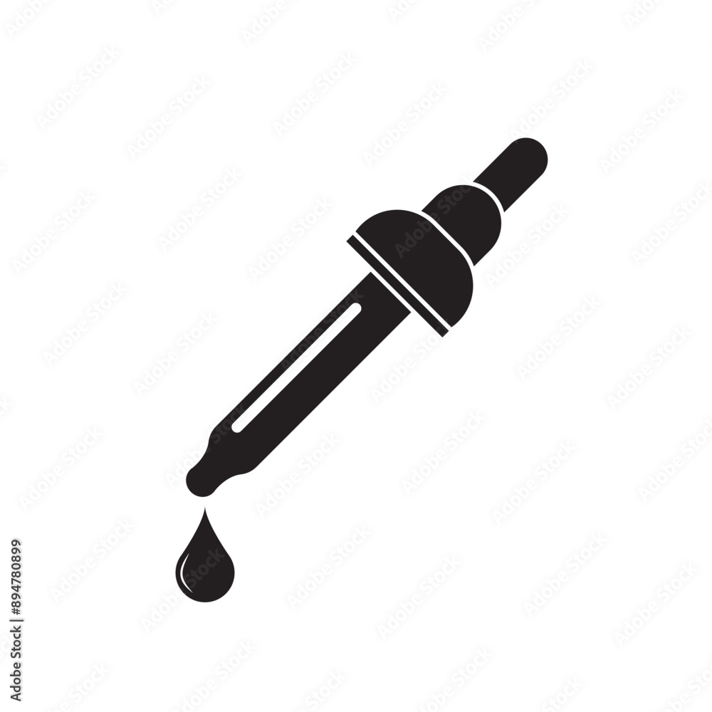 Dropper vector flat pictogram illustration isolated on white background Dropper vector flat pictogram illustration isolated on white background