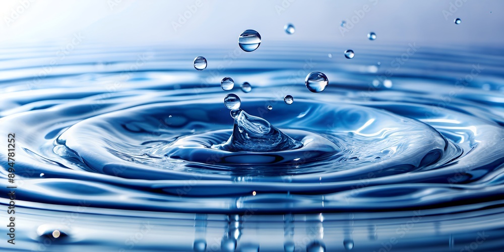 Natural water drops on white background AI-Created Content Natural water drops on white background AI-Created Content
