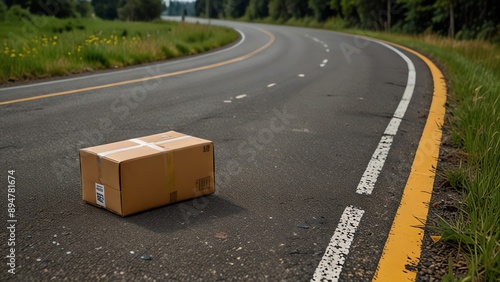 Missing parcel on the road