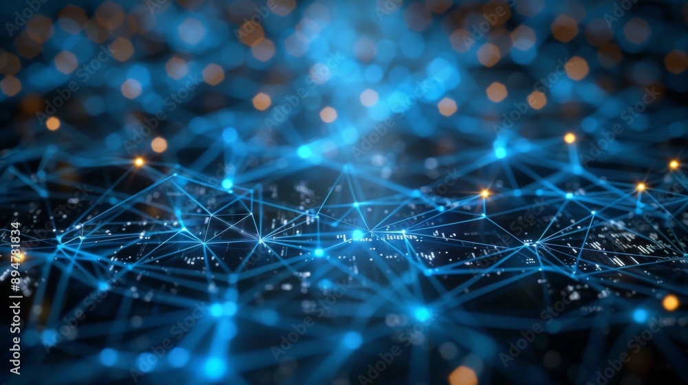 Obraz premium Network Connections Data Visualization