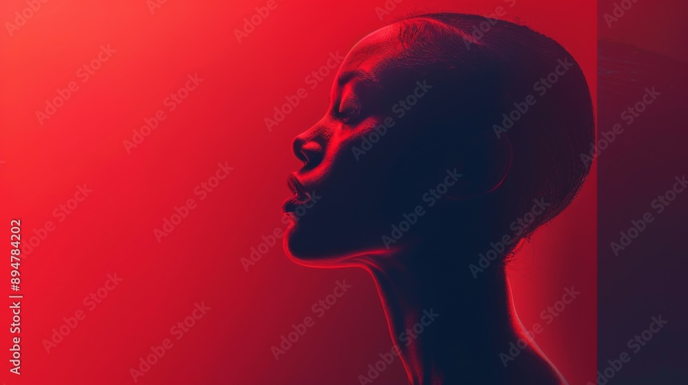 Silhouette of Woman in Red Light Silhouette of Woman in Red Light