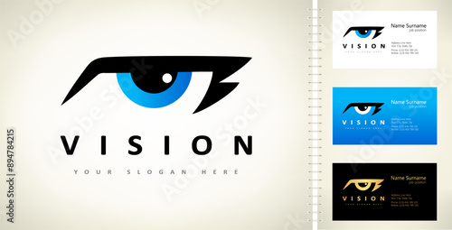 Eyes logo vector. Ophthalmologic clinic design
