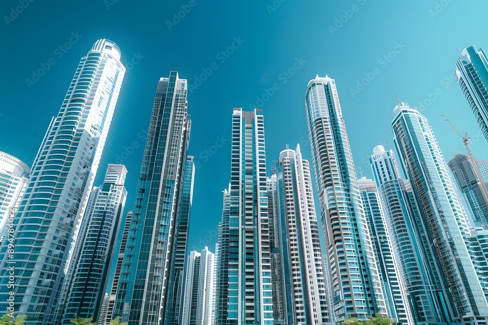 Modern Skyscrapers in a City Modern Skyscrapers in a City