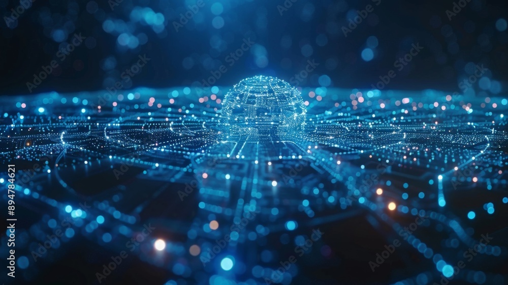 Obraz premium Futuristic Digital Network