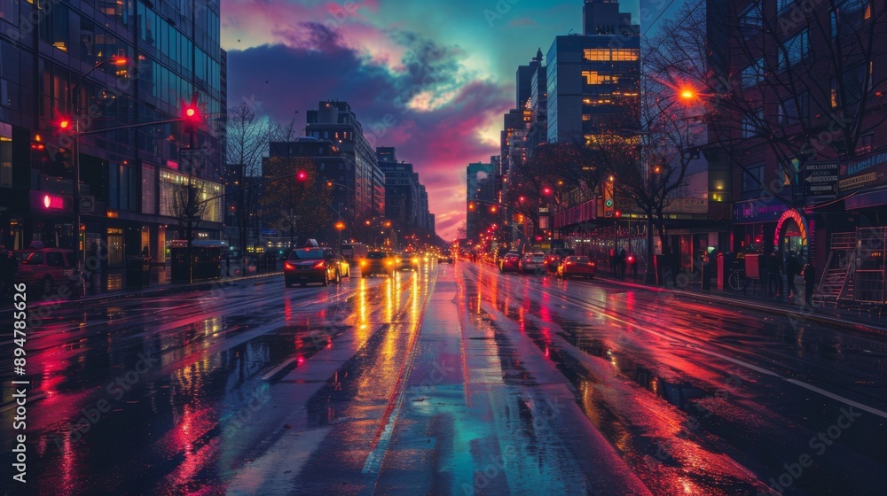 City Street at Dusk City Street at Dusk