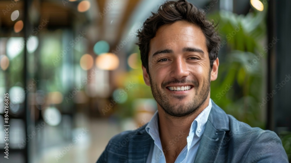Smiling Professional in Modern Office Smiling Professional in Modern Office