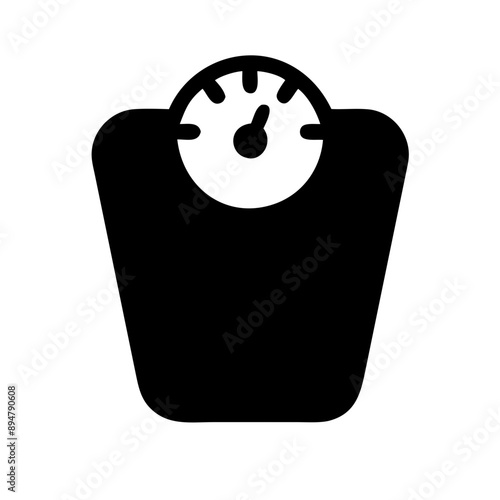 vector Icon of weight scale,. Minimalist, Black and White