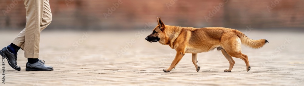 Hyper Photo of a Dog Performing Canine Freestyle Dance with Handler Hyper Photo of a Dog Performing Canine Freestyle Dance with Handler