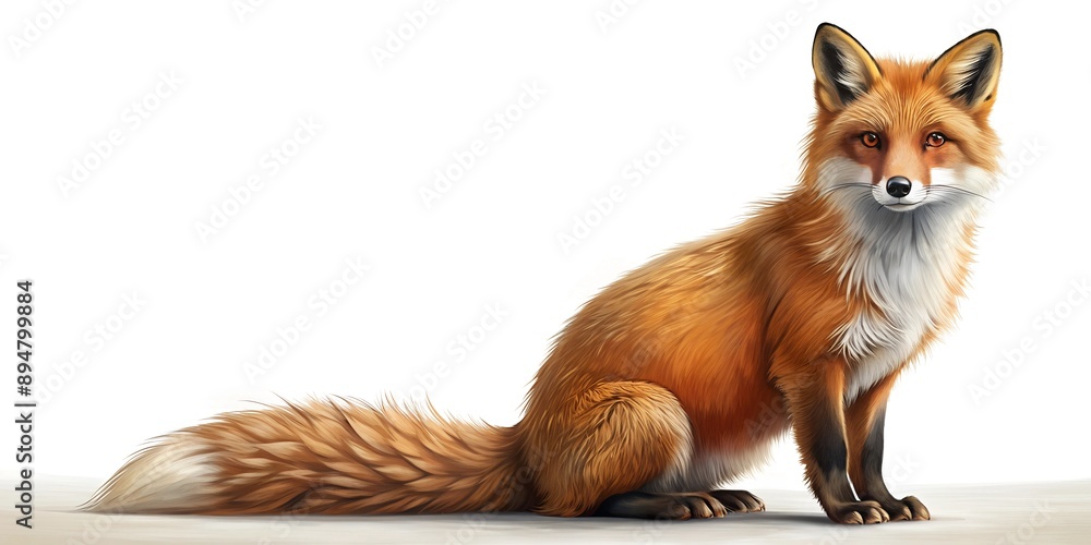 Obraz premium Red fox with hearth ilustration Generative By AI