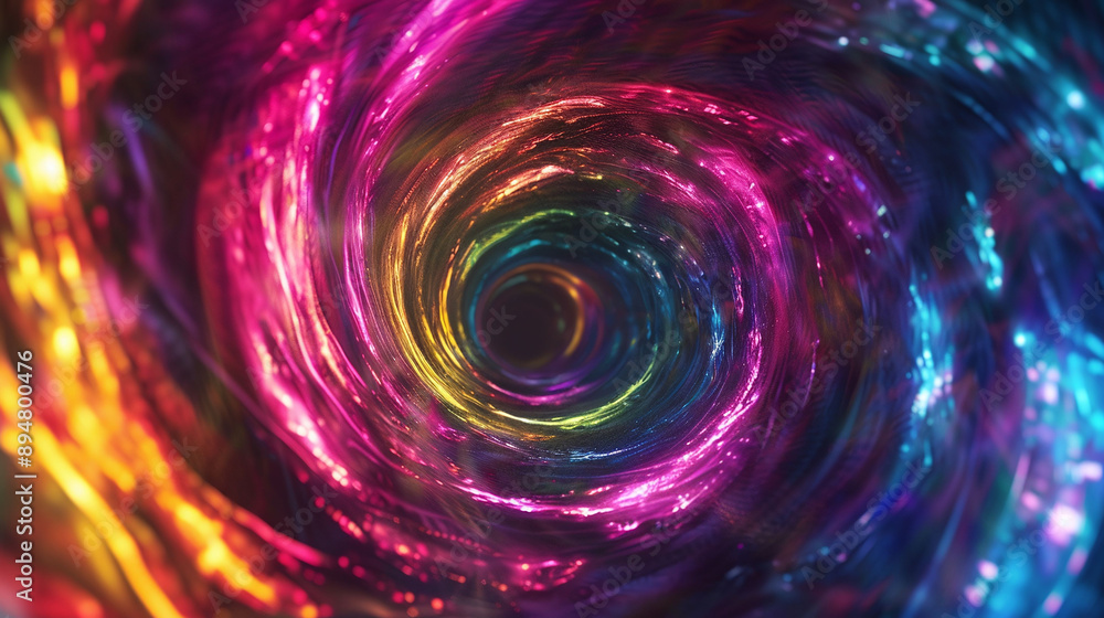Obraz premium Abstract Colorful Vortex. generative ai illustration.