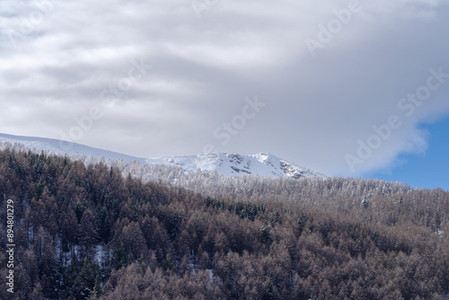 Snowcapped mountains, Ligurian Alps, Italy