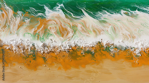 Artistic image of ocean wav...