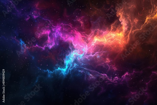 Nebula: Abstract and Colorful Astronomic Background in Deep Space