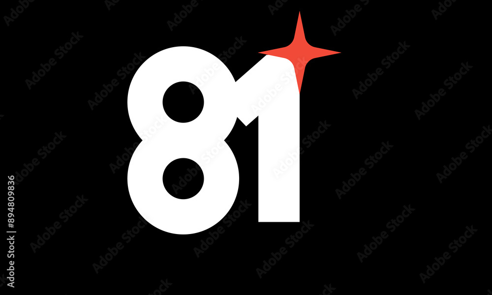 81 Star Logo Orange Modern Light Simple 81 Star Logo Orange Modern Light Simple