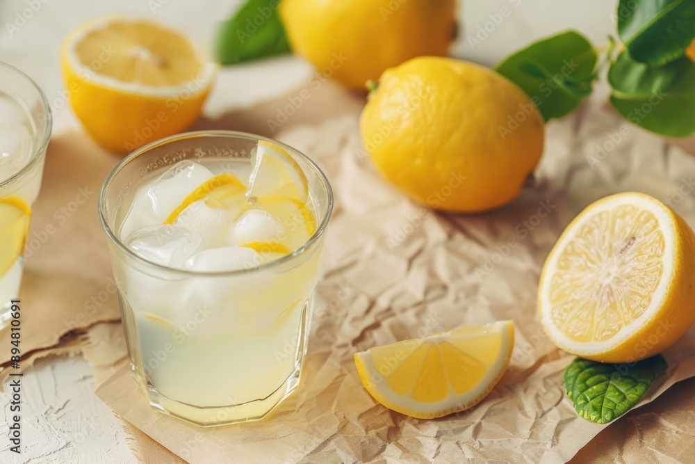 Recipe A simple traditional lemonade recipe on a notecard close up, focus on easy preparation, ethereal, blend mode, a vintage cookbook backdrop Recipe A simple traditional lemonade recipe on a notecard close up, focus on easy preparation, ethereal, blend mode, a vintage cookbook backdrop