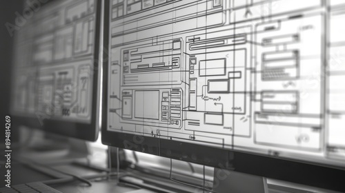 Create wireframes and prototypes to visualize and test different design concepts and interactions before final implementation. --ar 16:9 Job ID: 6387929d-220c-4d29-b796-7dd416839eb8