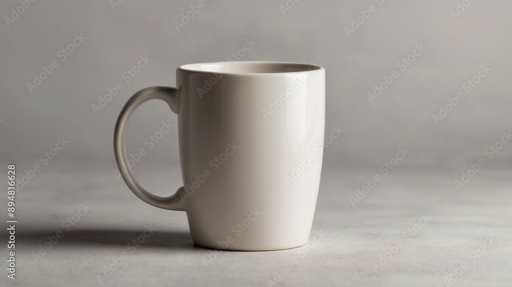 Obraz premium white mug on light background