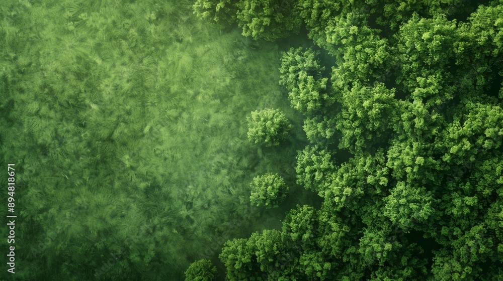 Aerial view of lush green forest canopy, showcasing a vibrant landscape filled with diverse trees and natural beauty. Aerial view of lush green forest canopy, showcasing a vibrant landscape filled with diverse trees and natural beauty.