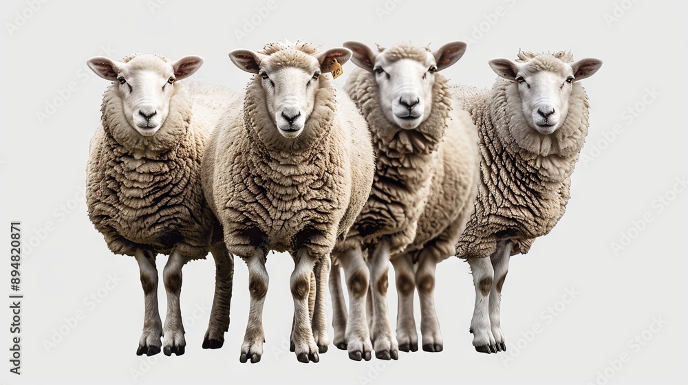 Fototapeta premium sheep photo on trasnparent background --ar 16:9 Job ID: 0b4a43d6-c28a-475a-a86b-d22535eca3e1