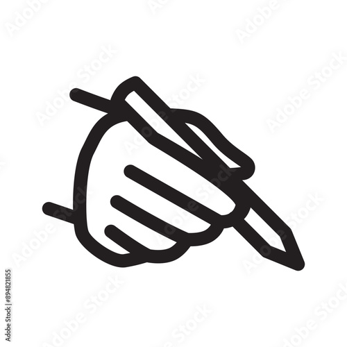 Writing icon in thin line style. Vector illustration graphic design