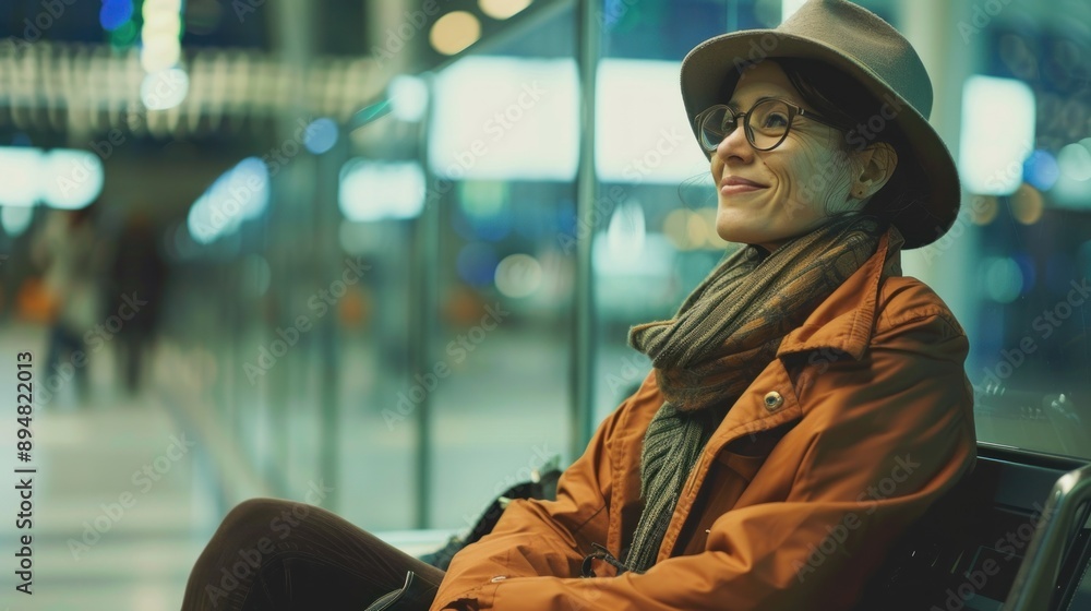 Woman Waiting at the Airport Woman Waiting at the Airport
