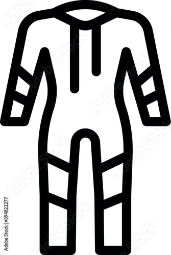Simple diving suit icon representing underwater exploration, diving equipment, and marine activities