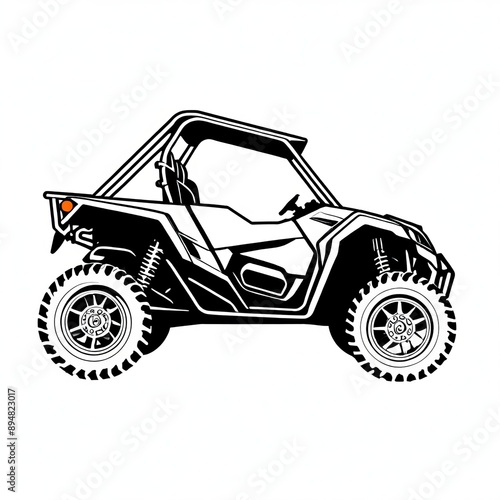 Quad Bike Silhouette Art for Off-Road Adventures photo