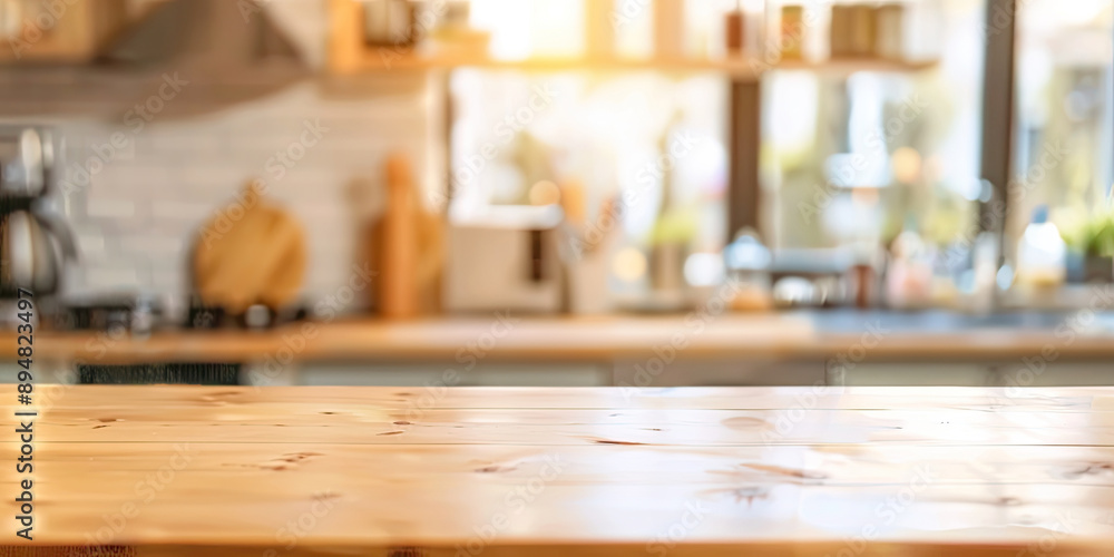 The blurred background of the Scandinavian-style kitchen The blurred background of the Scandinavian-style kitchen