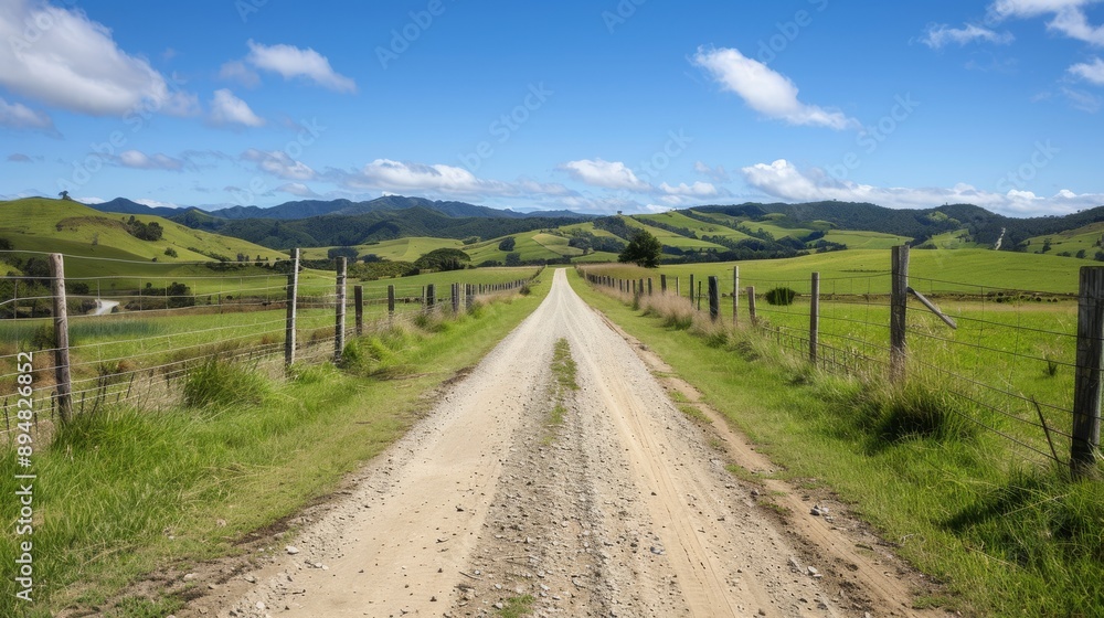 A serene country road winding through lush green fields under a clear blue sky, perfect for outdoor and travel themes. A serene country road winding through lush green fields under a clear blue sky, perfect for outdoor and travel themes.