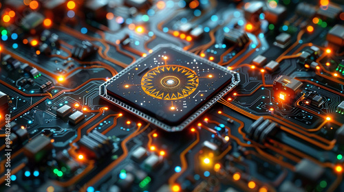 A highly detailed microchip...
