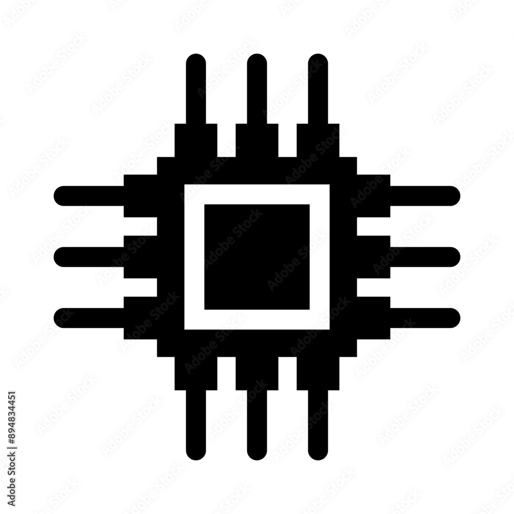 Computer chip icon vector illustration graphic design Computer chip icon vector illustration graphic design