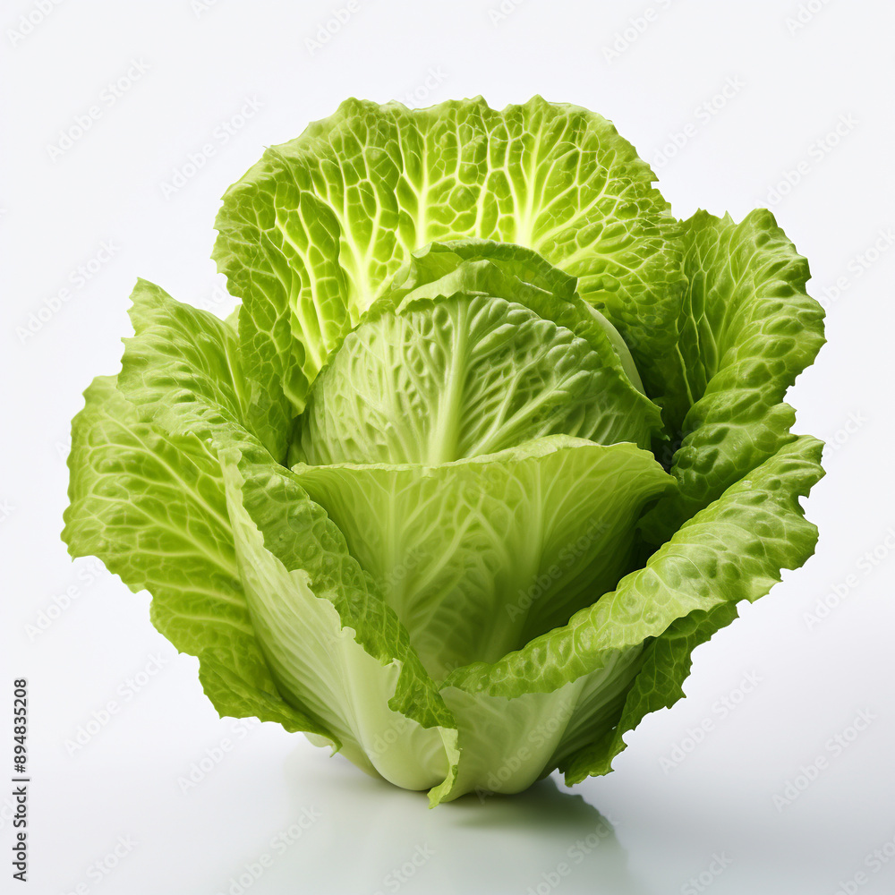 Obraz premium Cabbage isolated on white background with clipping path