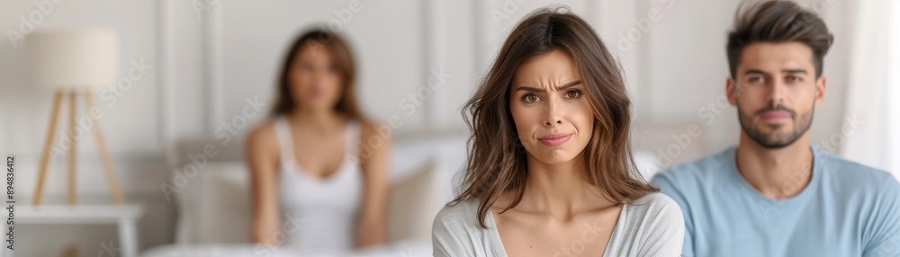 Marital Issues and Communication Problems in a Couple s Bedroom with Soft Lighting Marital Issues and Communication Problems in a Couple s Bedroom with Soft Lighting
