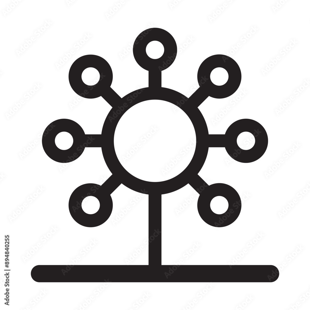 Tree icon in thin line style. Vector illustration graphic design Tree icon in thin line style. Vector illustration graphic design