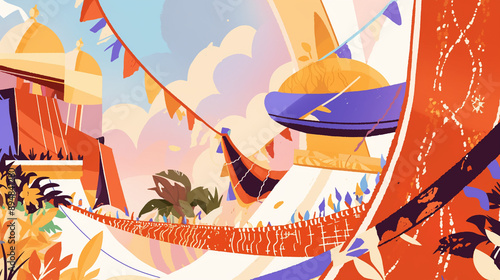 Vibrant celebration scene f...