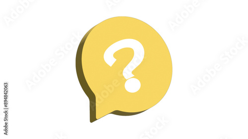 Interrogation Question Mark and Ask Vector - Isolated on White Background