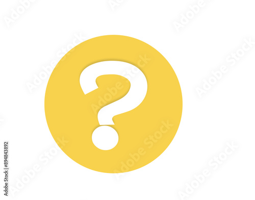 Interrogation Question Mark and Ask Vector - Isolated on White Background