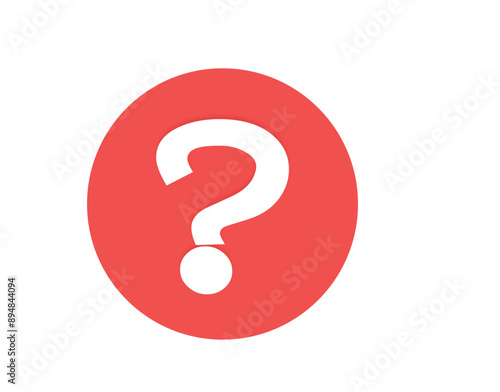 Interrogation Question Mark and Ask Vector - Isolated on White Background