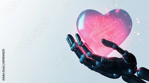 Cybernetic hand holding a g...