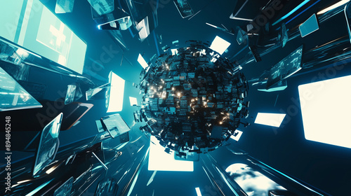 Digital network with data s...