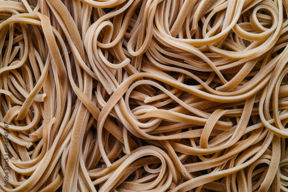 Dry raw buckwheat noodles texture background Dry raw buckwheat noodles texture background