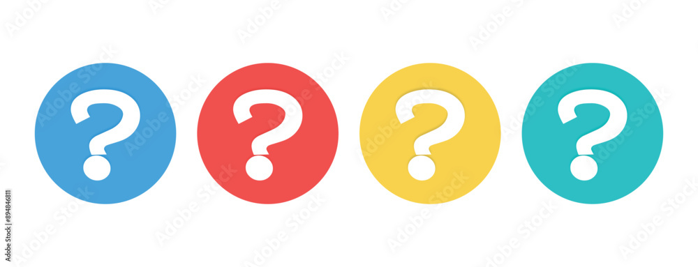 Set of Interrogation Question Mark and Ask Vector - Isolated on White Background Set of Interrogation Question Mark and Ask Vector - Isolated on White Background