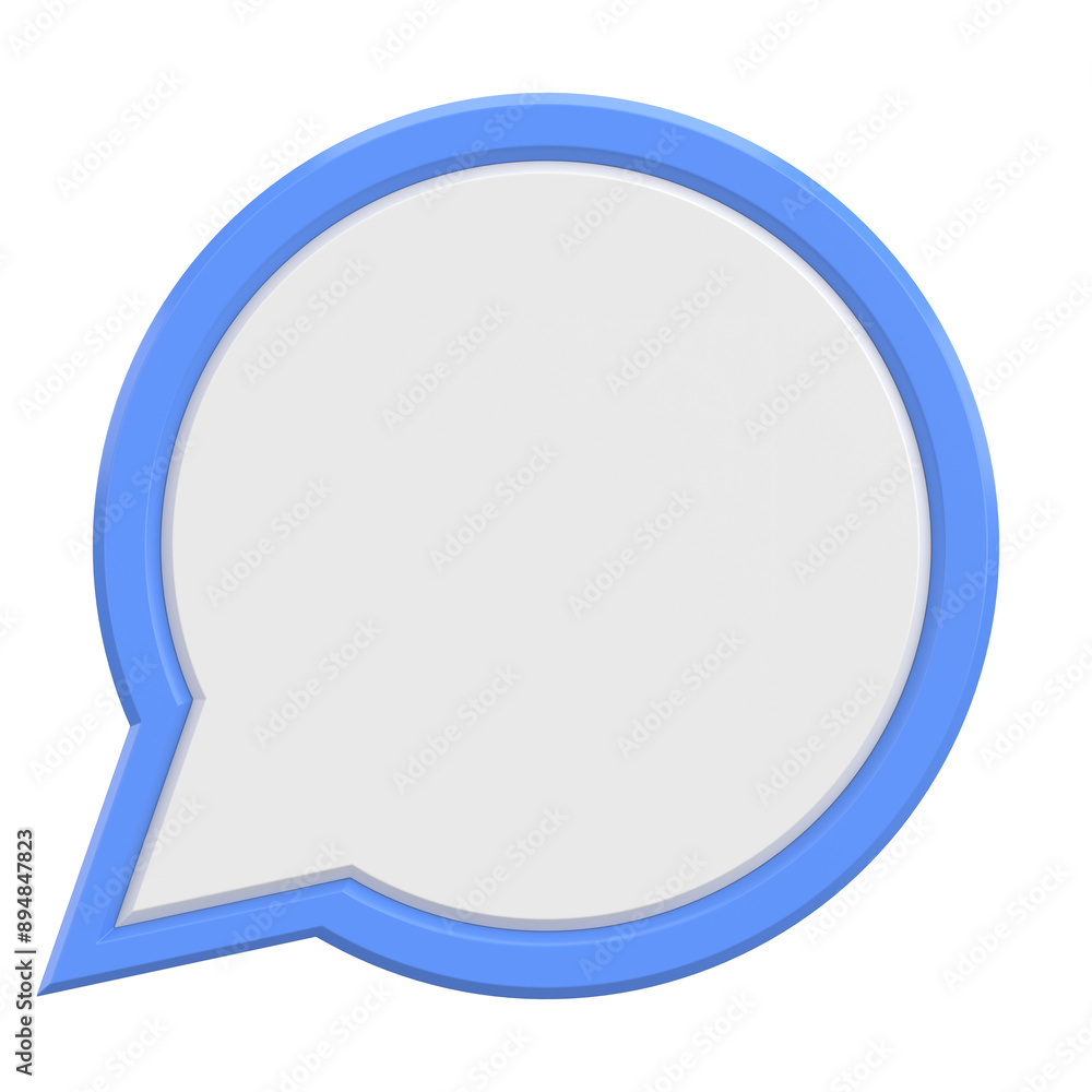 Empty Speech Bubble. 3D Illustration. Empty Speech Bubble. 3D Illustration.