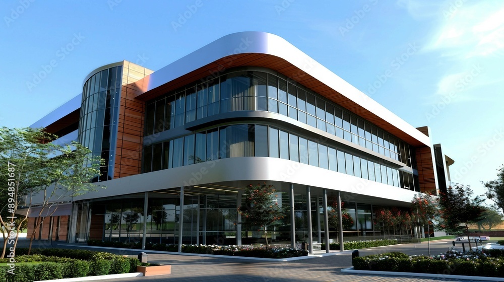 Obraz premium a large modern building with a lot of windows