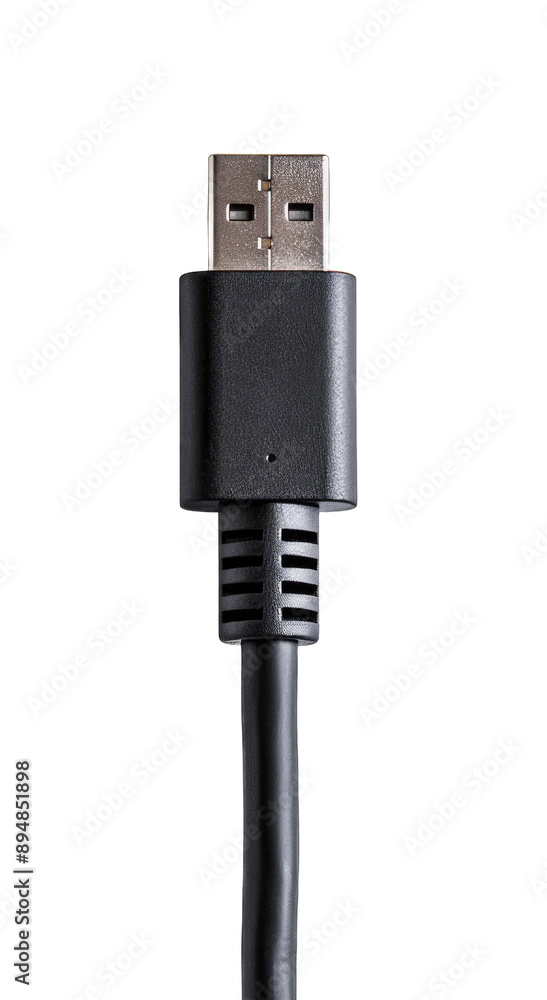 USB cable plug connector isolated on transparent background cutout PNG USB cable plug connector isolated on transparent background cutout PNG